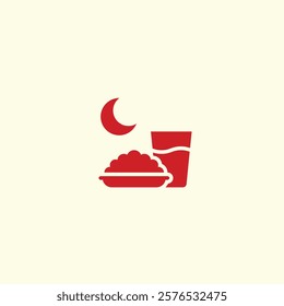 Ramadan logo icon flat vector design