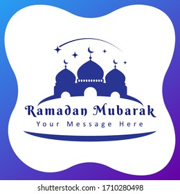 Ramadan Logo Illustration Flat icon Beautiful Mosque Logo