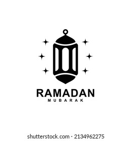 Ramadan Logo. Islamische Laterne einfache flache Logo, Vektorgrafik. Lantern-Logo-Vektorgrafik