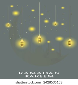 Icono de vector de símbolos de logotipo de Ramadán