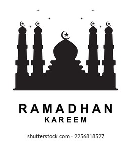 ramadan logo vector, ramadan flyer image with template illustration