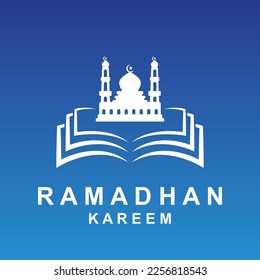 ramadan logo vector, ramadan flyer image with template illustration