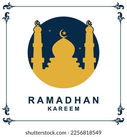 ramadan logo vector, ramadan flyer image with template illustration