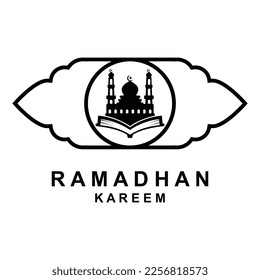ramadan logo vector, ramadan flyer image with template illustration