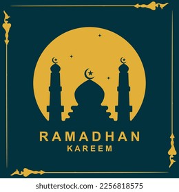 ramadan logo vector, ramadan flyer image with template illustration