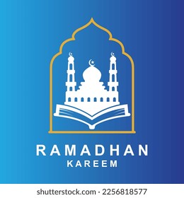 RAMADAN-Logo-Vektorgrafik, RAMADAN-Flyer-Bild mit Vorlagengrafik