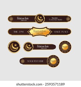 Ramadan Lower Third Vector Art, Icons, and Graphics