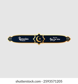 Ramadan Lower Third Vector Art, Icons, and Graphics