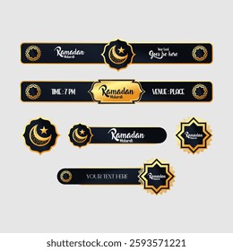 Ramadan Lower Third Vector Art, Icons, and Graphics