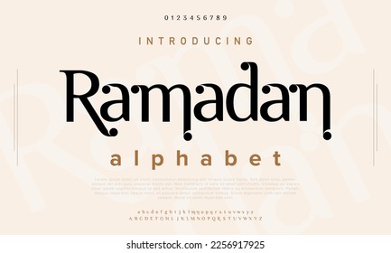 Ramadan luxury typography islamic font typeface