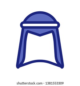 Ramadan male fashion Vector Flat Icons. Editable Stroke and color.