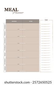 Ramadan Meal Planner, Activity Tracker, and Fasting Experience Log, KDP Interior Template