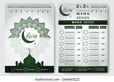 Ramadan Menu Islamic Flyer White Design