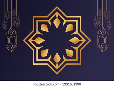 ramadan modern background gold concept. eid mubarak banner vector for islamic festival.background template for flyer,cetificate,cover,postcard,greeting card,invitation,information,wallpaper,business 
