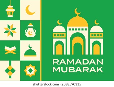 Ramadan modern flat illustration design