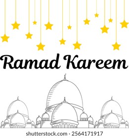 Ramadan is the month of blessing Ramadan Kareem text translation in Arabic lettering , Welcome Ramadan in Arabic