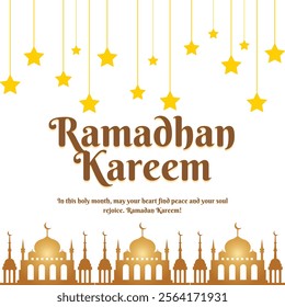 Ramadan is the month of blessing Ramadan Kareem text translation in Arabic lettering , Welcome Ramadan in Arabic