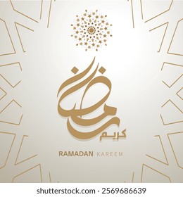 Ramadan is the month of blessing Ramadan Kareem text translation in Arabic lettering , Welcome Ramadan in Arabic