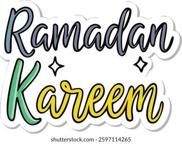 Ramadan is the month of blessing Ramadan Kareem text translation in Arabic lettering , Welcome Ramadan in Arabic