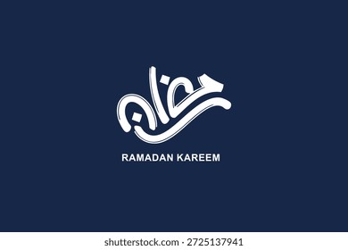 Ramadan is the month of blessing Ramadan Kareem text translation in Arabic lettering , Welcome Ramadan in Arabic