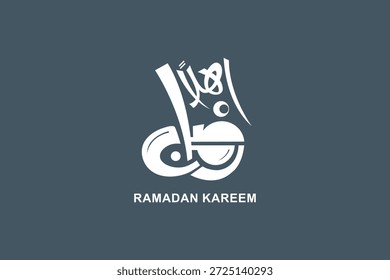 Ramadan is the month of blessing Ramadan Kareem text translation in Arabic lettering , Welcome Ramadan in Arabic