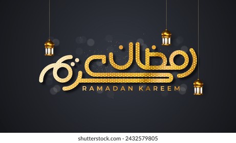 Ramadan is a month full of blessings. Translation of Ramadan Kareem text in Arabic script, Welcome Ramadan in Arabic.