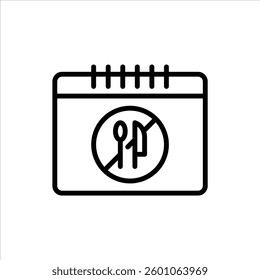 ramadan month icon. fasting schedule line illustration