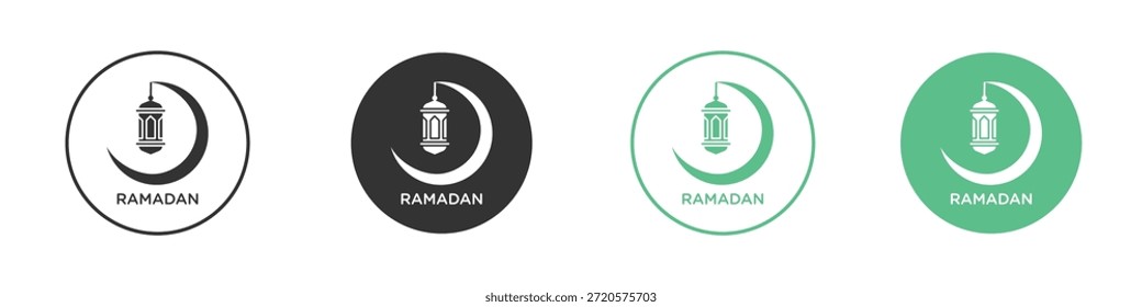 Pictogramas de iconos del mes de Ramadán. Vector EPS 10