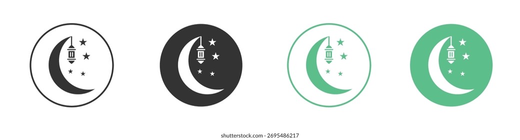 Ramadan Monat Symbol Vektor Piktogramm für ui ux interface elemente