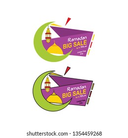 Ramadan month Sale Discount Design Vector Illustration, Flat Design - Vector
