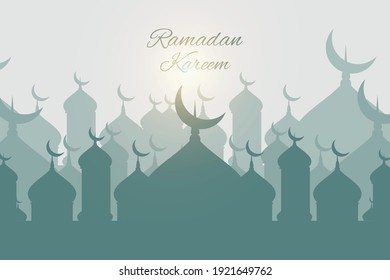Rmadan-Mond-Hintergrunddesign-Illustration