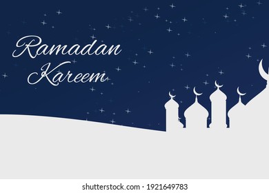 ramadan moon background design illustration