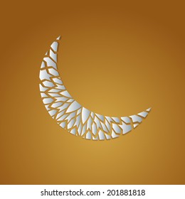 Ramadan moon graphic- paper cut effect