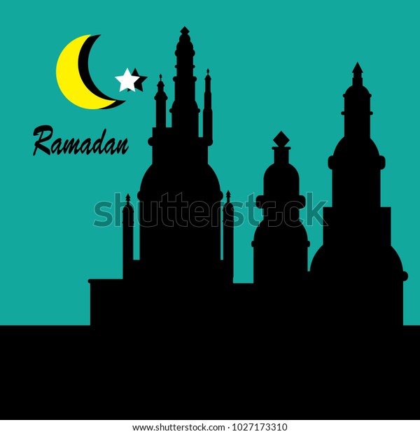 ramadan moon star Festival Castle background
illustration Night day
palace