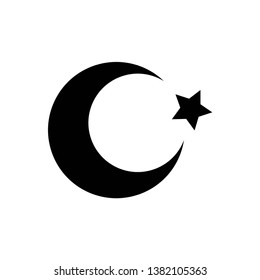 Ramadan moon star night turkish Islam Religion Culture Vector Glyph Icons. Editable Stroke and color.