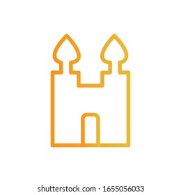 Ramadan mosque gradient style icon design, Islamic muslim religion culture belief religious faith god spiritual meditation and traditional theme Vector illustration