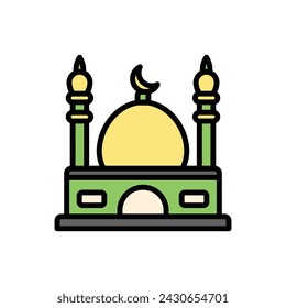 Ramadan Mosque Icon Vector Illustration