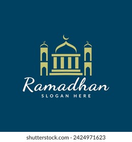 Ramadan Moschee Logo Symbol Vektor-Illustration