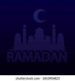 Ramadan mosque logo, vector art illustration.