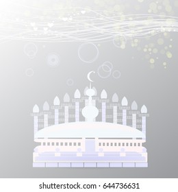 Ramadan. Mosque on a gray background. Illustration for your design.