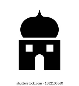 Ramadan mosque prophet architecture building Islam Religion Culture Vector Glyph Icons. Editable Stroke and color.