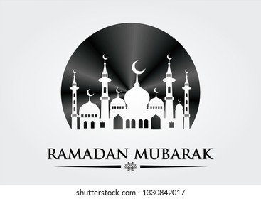 ramadan mosque silhouette design