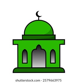 Ramadan Mosque Silhouette Vector. Mosque Silhouette Graphic Design Template Vector. Masjid Clipart, Logo, ornaments and decorations of Islamic mosques