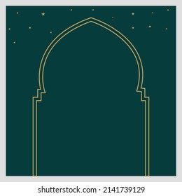 Ramadan mosque social media post banner background design template with editable eps 