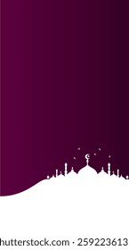 Ramadan mosque vector illustration design. Mosque silhouette. as an illustration of the background for the Ramadan Eid al-Fitr event with a dark red base color 016