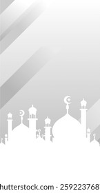Ramadan mosque vector illustration design. Mosque silhouette. as an illustration of the background for the Ramadan Eid al-Fitr event with a white base color 024