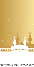 Ramadan mosque vector illustration design. Mosque silhouette. as a background illustration for the Ramadan Eid al-Fitr event 043