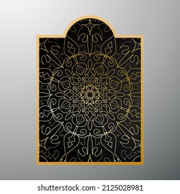 Ramadan motif frame with mandala elements.