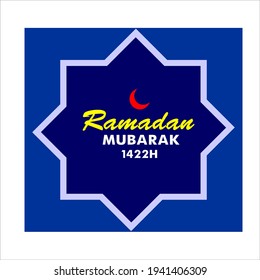 Ramadan mubarak 1422 H background template