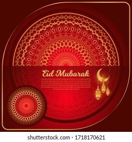 Diseño de Mandala arabesca Ramadan Mubarak